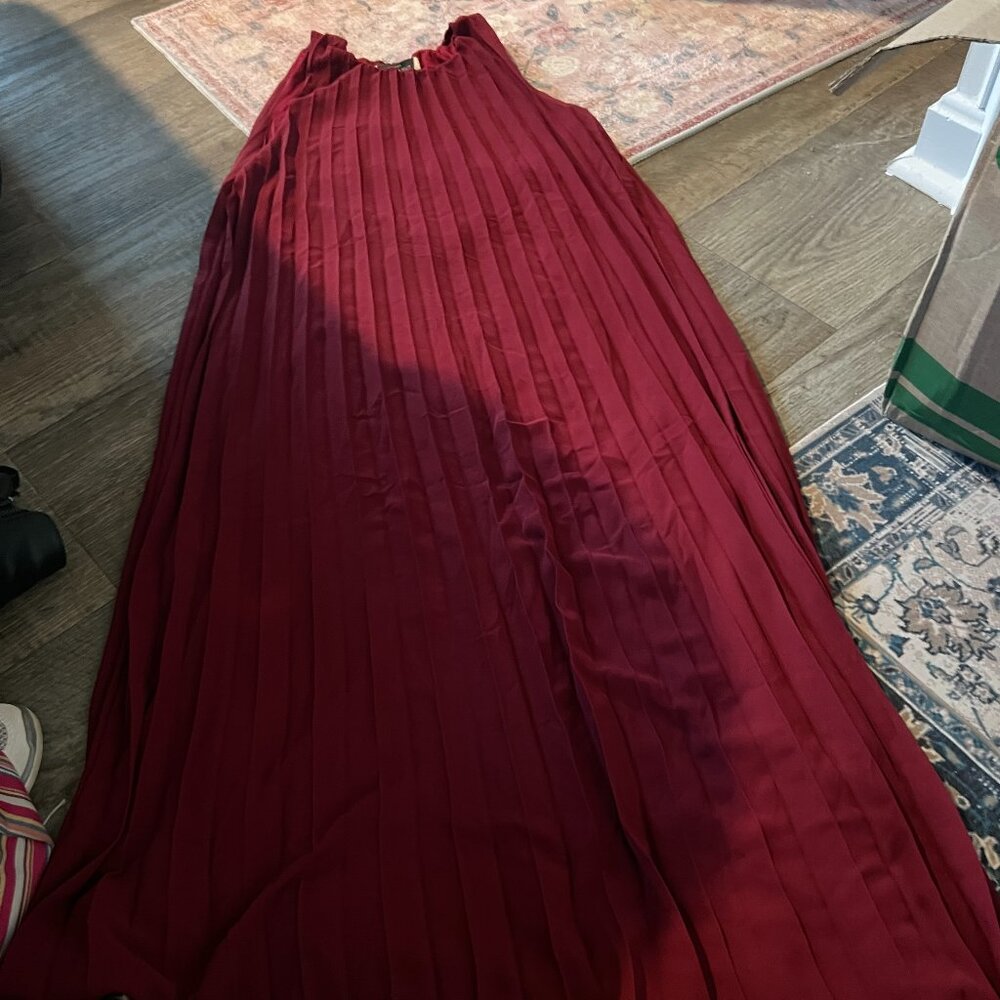 Antonello Serio burgundy flowy dress size M